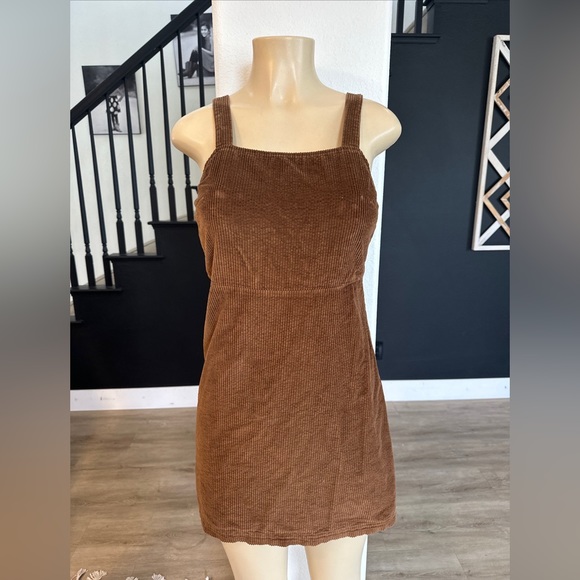 American Eagle Outfitters Womens Brown Corduroy Overall Dress Size Sm Back Zip American Eagle Outfitters Womens Brown Corduroy Overall Dress Size Sm Back Zip